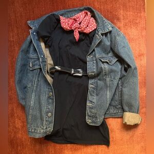 Black Cotton T-Shirt Mini Dress